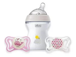 Miniatura 1 de 4 de Set Bebé Chicco Mamadera Natural Feeling 150ml Chupete 2-6m