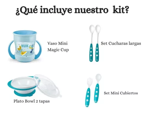 Imagen 2 de 6 de Set De Alimentacion Nuk Primeras Comidas Bebe 4 Piezas