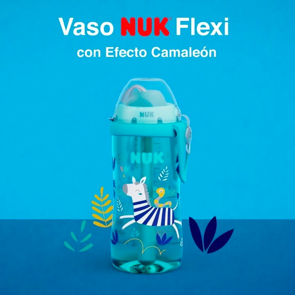 Vaso nuk Flexi Cup con Efecto Camaleon: Colores vivos y divertidos ¡Haz que la hora de beber sea una aventura!

