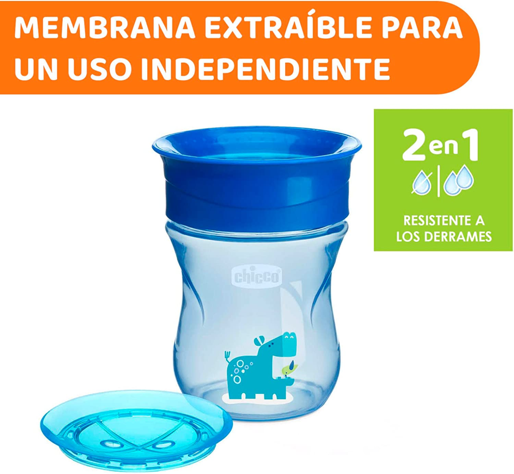 Vaso de Aprendizaje PErfect Cup Chicco para Bebés +12 Meses: un vaso sin BPA para bebés
