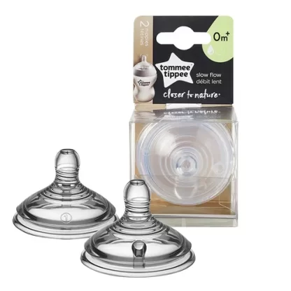 Imagen 2 de 3 de Tetinas Tommee Tippee 0+ Flujo Lento Silicona X2
