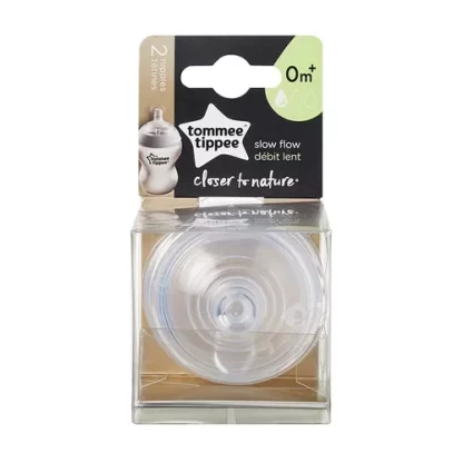 Imagen 3 de 3 de Tetinas Tommee Tippee 0+ Flujo Lento Silicona X2