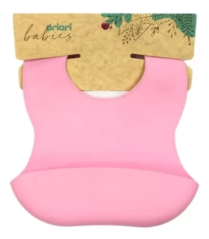 Imagen 1 de 2 de Babero Bebe Silicona Impermeable Regulable C/bolsillo Comida