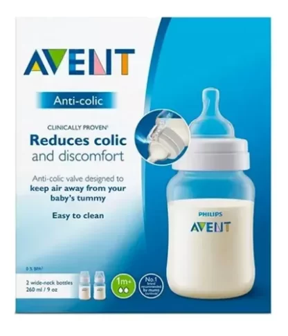 Imagen 2 de 2 de Set 2 Mamaderas Anticolicos 260ml Scf563/29 Avent