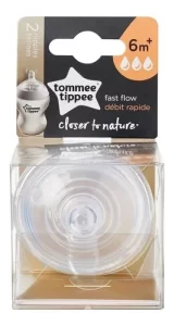 Miniatura 3 de 5 de Tetina Tommee Tippee X2 Unidades Flujo Lento, Medio Y Rápido