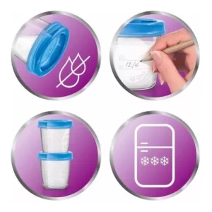 Miniatura 2 de 2 de Vasos Conservadores de Leche Materna Avent Scf618/10 x10 Unidades