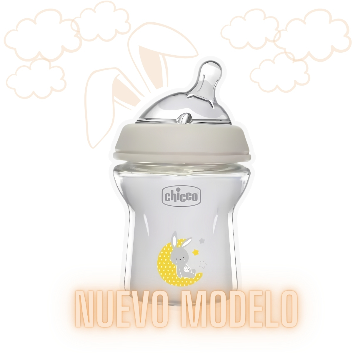 Imagen 1 de 8 de Mamadera Chicco Natural Feeling 150ml 0m+ Vidrio