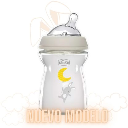 Imagen 1 de 7 de Mamadera Chicco Natural Feeling 250ml 0m+ Vidrio