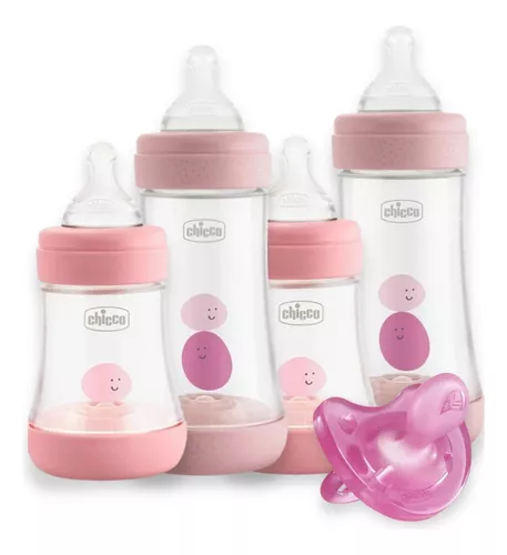 Imagen 1 de 8 de Set Mamaderas Chicco X4 Perfect5 150ml 240ml Chupete Gratis