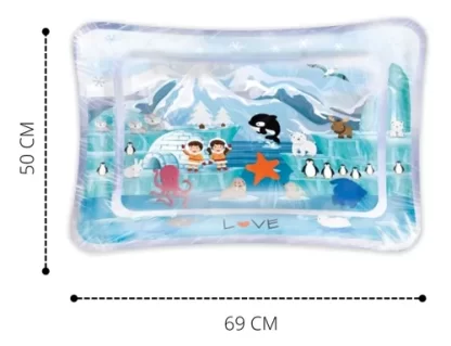 Imagen 2 de 4 de Alfombra Antigolpes Bebe Inflable Agua Sensorial Didactico