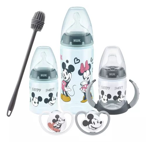 Imagen 1 de 10 de Set Nuk Disney Mamaderas Vaso Chupetes Cepillo Recien Nacido