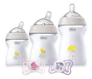 Miniatura 1 de 6 de Set Mamaderas Chicco Combo X3 150ml 250ml 330ml Y Chupete X2