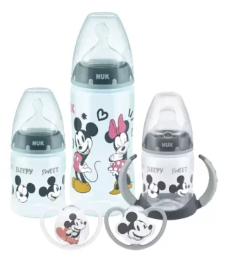 Imagen 1 de Set Nuk Disney Mickey 4 Piezas Mamadera Vaso Chupete 0-6m+