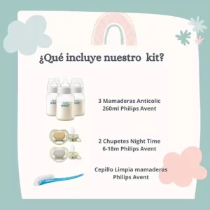 Miniatura 2 de 8 de Set Bebe Recien Nacido 2 Mamaderas 2 Chupetes Avent