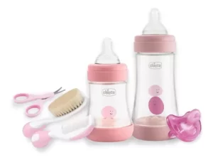 Miniatura 1 de 10 de Set Bebe Chicco Recien Nacido Mamaderas Chupete Tijera Peine