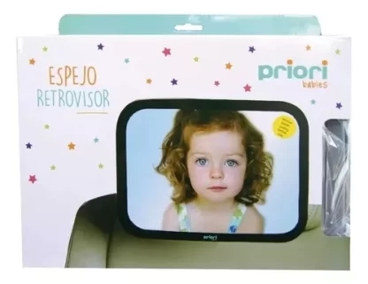 Imagen 3 de 3 de Espejo Retrovisor Rectangular Trasero Auto Bebe Priori