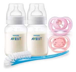 Imagen destacada de Set 2 Mamaderas Anticolic 260ml Chupete Ultra Air 0-6m Avent