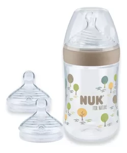 Imagen 1 de Set Bebe Nuk For Nature Mamadera 260ml Pack Tetinas