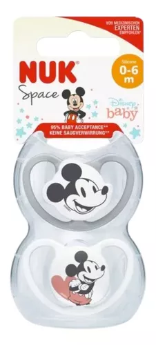 Imagen 6 de 9 de Set Nuk Disney Mickey 4 Piezas Mamadera Vaso Chupete 0-6m+