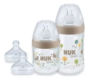 Imagen 1 de Set Bebe Nuk For Nature Mamadera 260ml 150ml Pack Tetinas