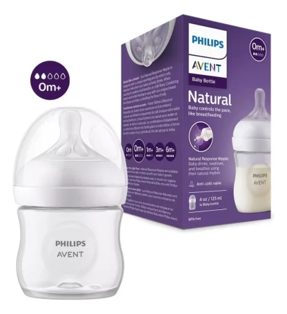 Imagen 3 de 5 de Mamaderas Avent Natural Response 125ml + Natural 330ml Libre Bpa Y Cepillo