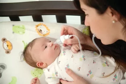 Imagen 6 de 6 de Aspirador Nasal Nuby Para Bebé Incluye Boquilla Y 4 Filtros