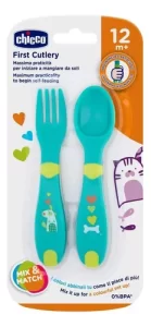 Miniatura 4 de 4 de Primeros Cubiertos Chicco Tenedor Y Cuchara Bebe 12 Meses