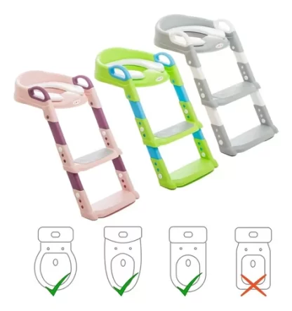 Imagen 6 de 6 de Escalera Reductor Adaptador De Inodoro Con Escalera Infantil