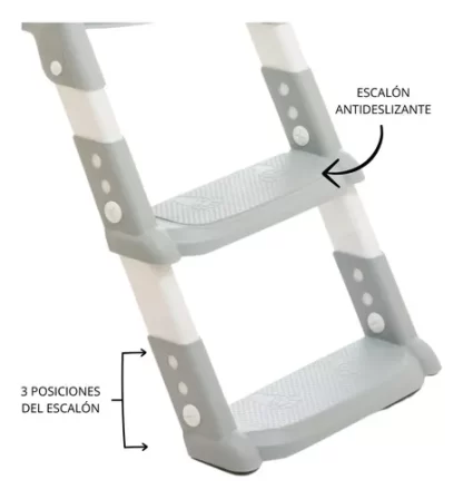 Imagen 3 de 6 de Escalera Reductor Adaptador De Inodoro Con Escalera Infantil