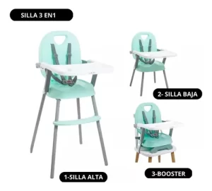 Miniatura 4 de 8 de Set Silla De Comer Bebe 3 Alturas Love 660 Plato Vaso Chicco