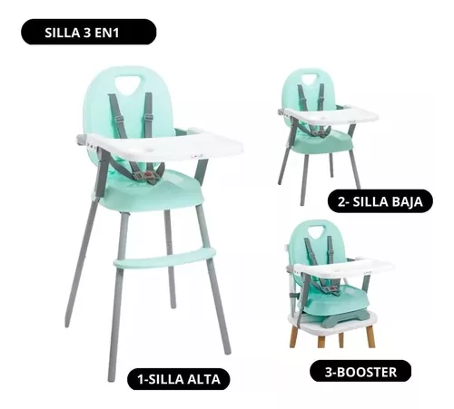 Imagen 4 de 8 de Set Silla De Comer Bebe 3 Alturas Love 660 Plato Vaso Chicco