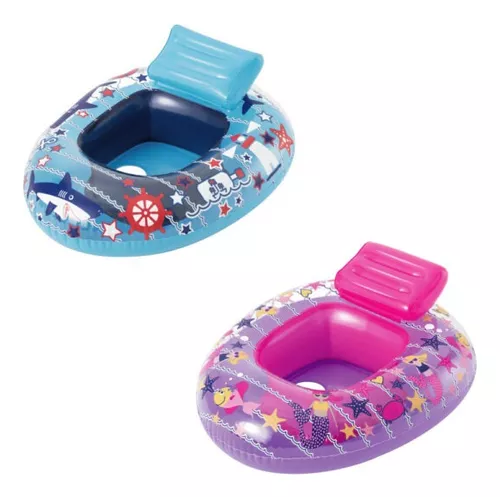 Imagen 4 de 4 de Salvavidas Inflable Bote Bebe Pileta 76x65cm Bestway