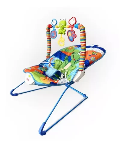 Imagen 1 de 8 de Mecedora Bebe Bebesit Vibracion Musica Juguetes Color Azul