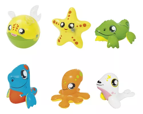 Juguete Inflable Para Baño Bebe Bestway Animalitos Bebelli