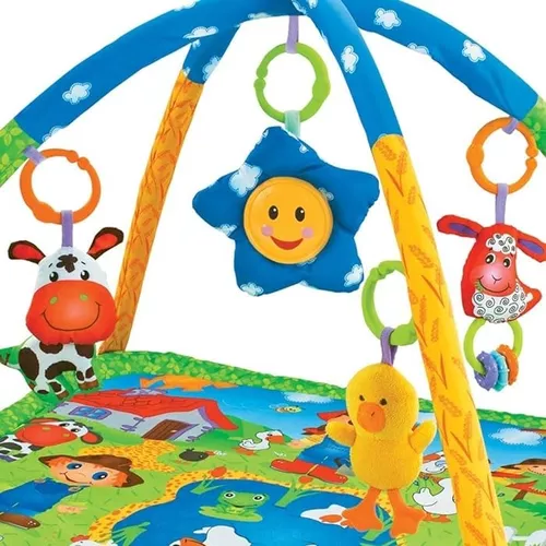 Imagen 3 de 7 de Manta Sensorial Gimnasio Didactico Con Espejo Bebes Priori