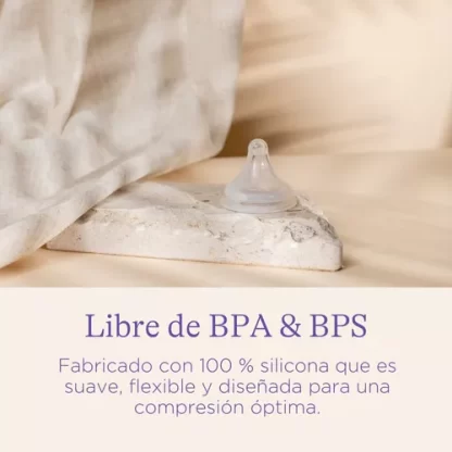 Imagen 6 de 8 de Mamadera Lansinoh Tetina Naturalwave 160ml Flujo S Sin Bpa