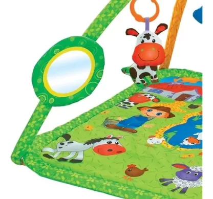 Imagen 2 de 7 de Manta Sensorial Gimnasio Didactico Con Espejo Bebes Priori