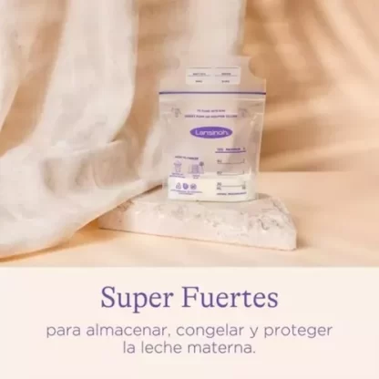 Imagen 2 de 3 de Bolsas De Almacenamiento De Leche Materna 120ml X50 Lansinoh