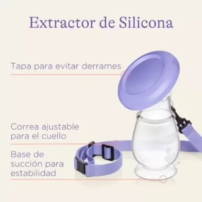 Imagen 5 de 8 de Sacaleche Extractor De Leche Materna De Silicona Lansinoh
