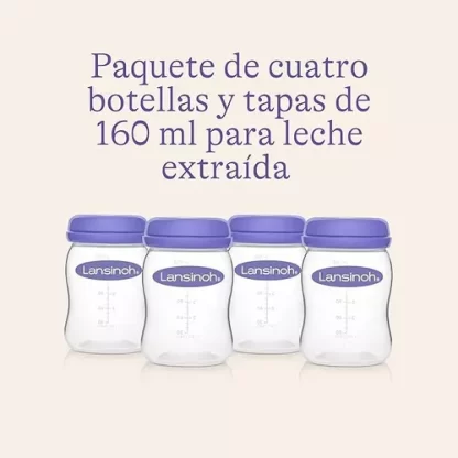 Imagen 7 de 7 de Botellas Almacenadoras De Leche 160ml X4 Lansinoh