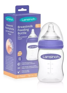 Miniatura 1 de 8 de Mamadera Lansinoh Tetina Naturalwave 160ml Flujo S Sin Bpa