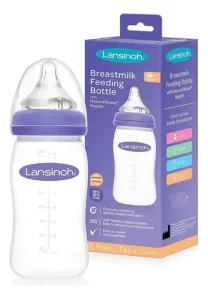Miniatura 1 de 4 de Mamadera Lansinoh Con Tetina Natural Wave 240ml Flujo Medio