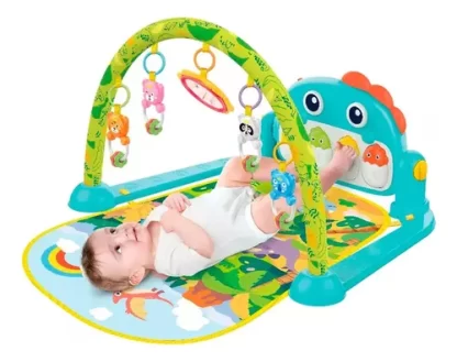Imagen 3 de 4 de Manta Didactica Bebes Piano Musical Dino Gimnasio +0m Priori