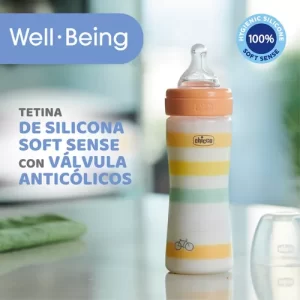 Miniatura 4 de 7 de Mamadera Bebe Chicco Well Being 250 Ml +2 Meses Flujo Medio