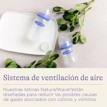 Imagen 3 de 4 de Mamadera Lansinoh Con Tetina Natural Wave 240ml Flujo Medio