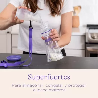 Imagen 5 de 7 de Bolsas De Almacenamiento Leche Materna 180ml X100 Lansinoh
