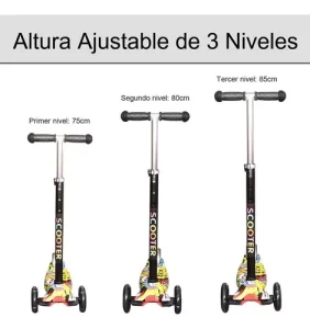 Miniatura 4 de 6 de Monopatin Estampado Graffiti 3 Ruedas Con Luz +3 Años Priori