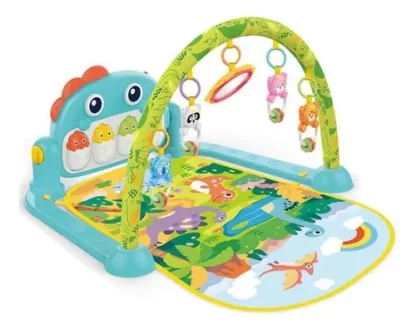 Imagen 1 de 4 de Manta Didactica Bebes Piano Musical Dino Gimnasio +0m Priori