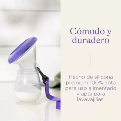 Imagen 6 de 8 de Sacaleche Extractor De Leche Materna De Silicona Lansinoh