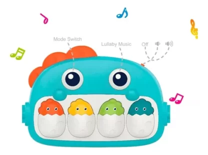Imagen 4 de 4 de Manta Didactica Bebes Piano Musical Dino Gimnasio +0m Priori